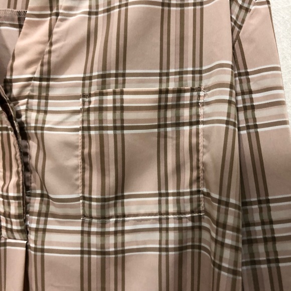 GIANNI BINI plaid long sleeve blouse - Picture 3 of 12